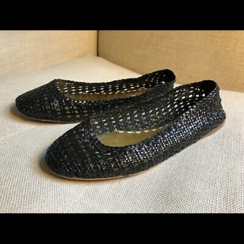 Prada Ballet Flats Woven Madras Woven Handmade 9.5